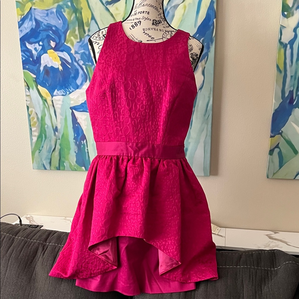 A/X Armani Exchange Vibrant Pink Peplum Dress